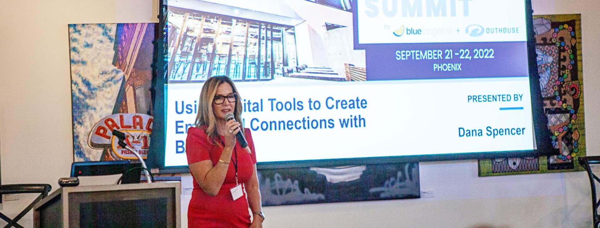 Dana Spencer presenting at the 2022 summit